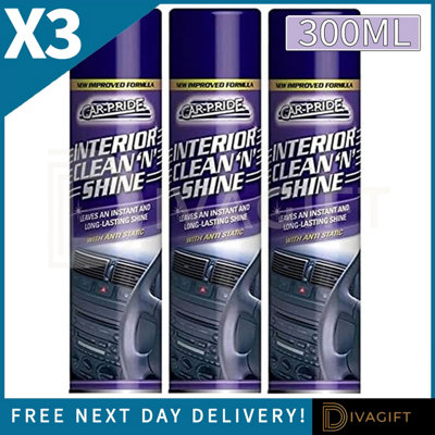 SuperGift.com 3X Car Pride Interior Clean & Shine Spray 300Ml from B&Q