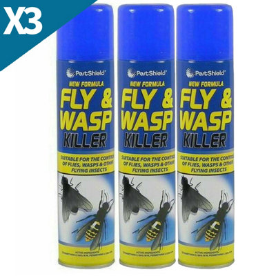 SuperGift.com 3X Pest Shield Fly & Wasp Killer Spray 300Ml from B&Q