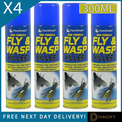 SuperGift.com 4X Pest Shield Fly & Wasp Killer Spray 300Ml from B&Q