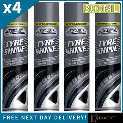 SuperGift.com 4 X Car Pride Tyre Shine Spray 300Ml from B&Q