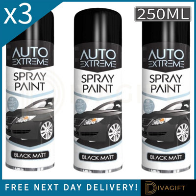 SuperGift.com 3 X Ax Matt Black Multi-Surface Paint 250Ml Cans from B&Q