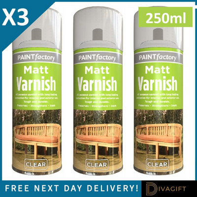 SuperGift.com 3X Pf Clear Matt Varnish  Paint 250Ml from B&Q