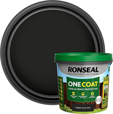 SuperGift.com Ronseal One Coat Shed And Fence Protector Tudor Black Oak 5L from B&Q