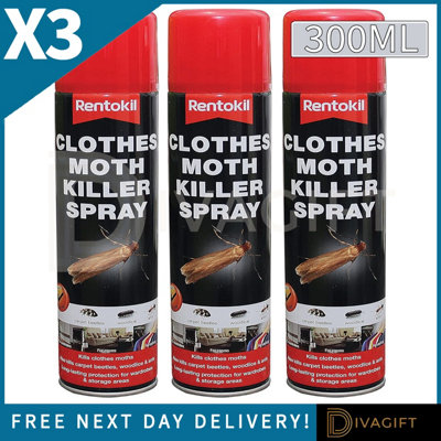 SuperGift.com 3X Rentokil Clothes Moth Killer Spray 300Ml from B&Q
