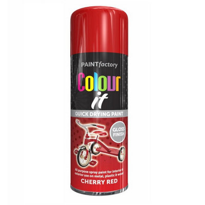 SuperGift.com Colour It Cherry Red Gloss Paint 400Ml from B&Q