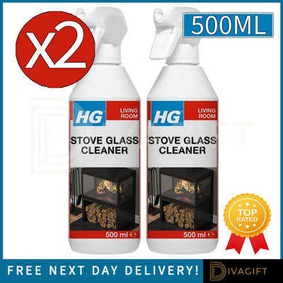 SuperGift.com 2X Hg Stove Glass Cleaner Liquid 500Ml from B&Q