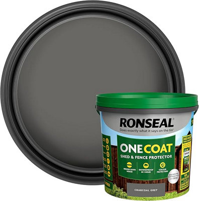SuperGift.com Ronseal One Coat Shed & Fence Protector Charcoal Grey 5L from B&Q
