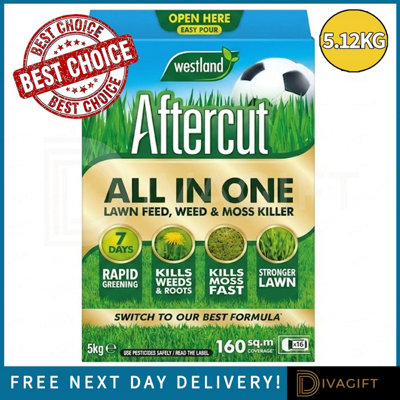 SuperGift.com Westland Aftercut All In One Lawn FeedWeed & Moss Control 160M² 5.12Kg from B&Q