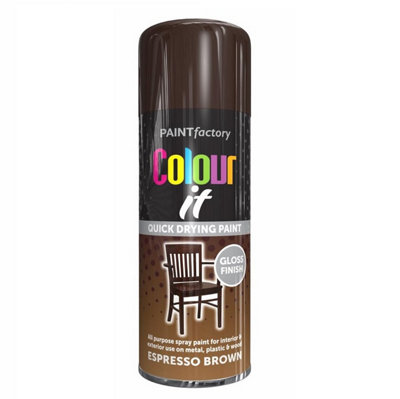 SuperGift.com 2X Colour It Espresso Brown Gloss  Paint 400Ml from B&Q