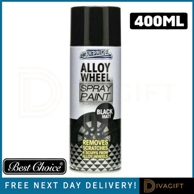 SuperGift.com Car-Pride Alloy Wheel Black Matt Paint 400Ml from B&Q