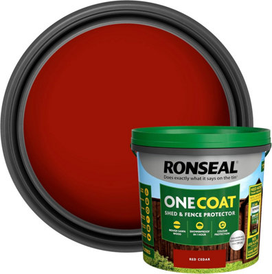SuperGift.com Ronseal One Coat Shed & Fence Protector Red Cedar 5L from B&Q