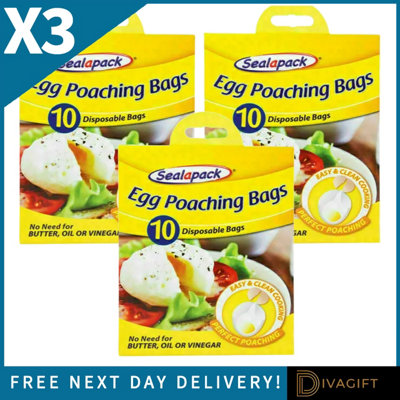 SuperGift.com 3 X Egg Poaching Bags 10 Bags Per Pack from B&Q
