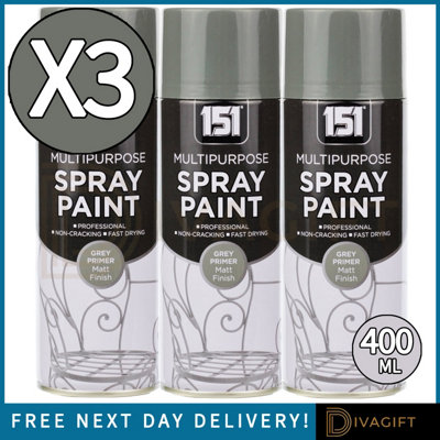 SuperGift.com 3 X 151 Grey Primer Paint 400Ml from B&Q