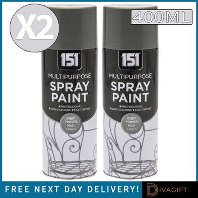 SuperGift.com 2 X 151 Grey Primer Paint 400Ml from B&Q