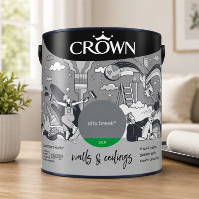 SuperGift.com Crown Silk Emulsion City Break 2.5L from B&Q