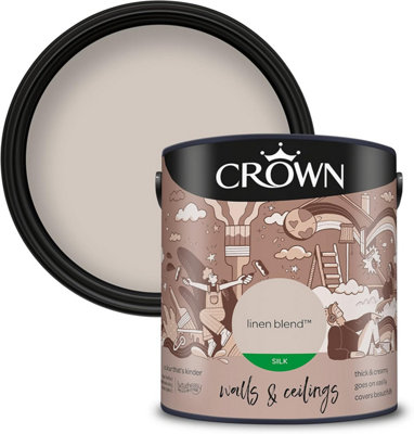 SuperGift.com Crown Silk Emulsion Linen Blend Silk Tin 2.5L from B&Q