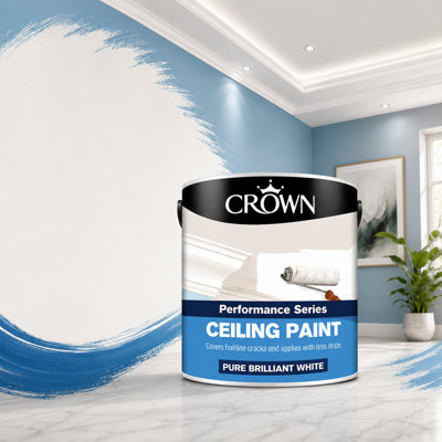 SuperGift.com Crown Ceiling Brilliant White Tin 2.5L from B&Q