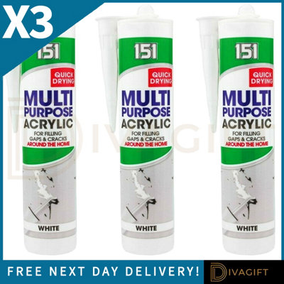 SuperGift.com 3 X 151 Multi-Purpose Acrylic Sealant from B&Q