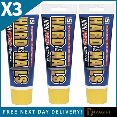 SuperGift.com 3 X 151 Hard As Nails Adhesive Tube from B&Q