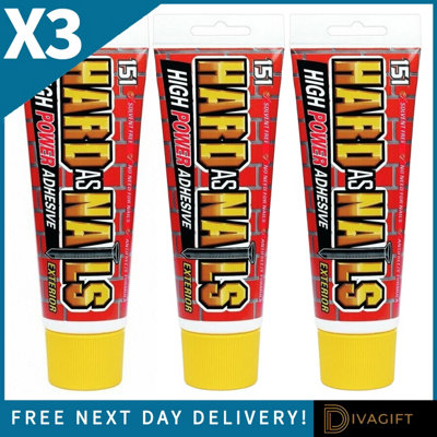 SuperGift.com 3 X 151 Hard As Nails Exterior Adhesive Tube Red from B&Q