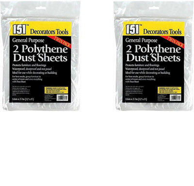 SuperGift.com 2 X 151 Polythene Dust Sheets 2 Pack from B&Q