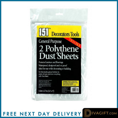 SuperGift.com 4 X 151 Polythene Dust Sheets 2 Pack from B&Q