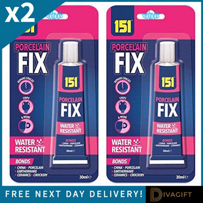 SuperGift.com 2 X 151 Porcelain Fix Glue 30G from B&Q