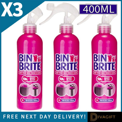 SuperGift.com 3 X Bin Brite Odour Neutraliser Berry Blast Liquid 400Ml from B&Q