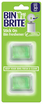 SuperGift.com 3 X Bin Brite Stick-On Freshener Citronella & Lemongrass 2 Pack from B&Q