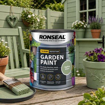 SuperGift.com Ronseal Garden Paint Sapling Green 750Ml from B&Q