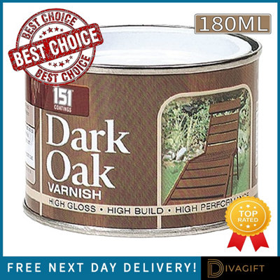 SuperGift.com 4 X 151 Dark Oak Varnish Tin 180Ml from B&Q