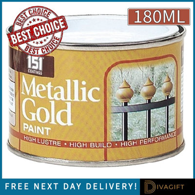 SuperGift.com 3 X 151 Metallic Gold Varnish Tin 180Ml from B&Q