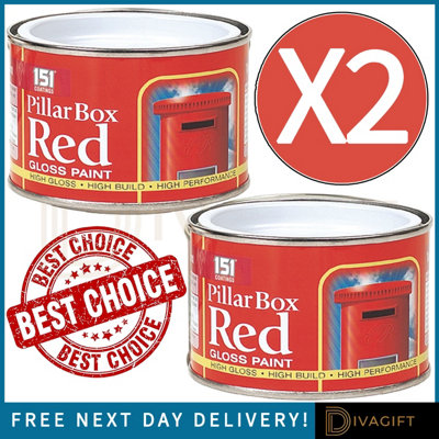 SuperGift.com 2 X 151 Pillarbox Red Gloss Varnish Tin 180Ml from B&Q