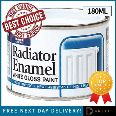 SuperGift.com 2 X 151 Radiator Enamel White Gloss Varnish Tin 180Ml from B&Q