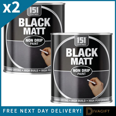 SuperGift.com 2 X 151 Matt Black Varnish Paint 300Ml