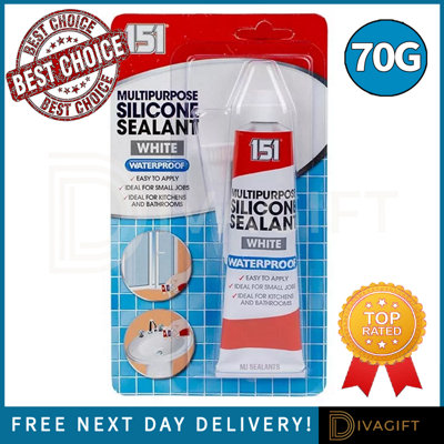 SuperGift.com 2 X 151 Multipurpose Silicone Sealant 70G White from B&Q