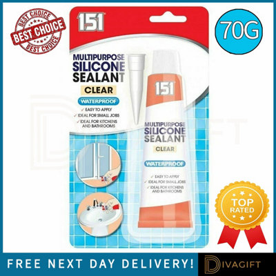 SuperGift.com 2 X 151 Multipurpose Silicone Sealant 70G Clear from B&Q
