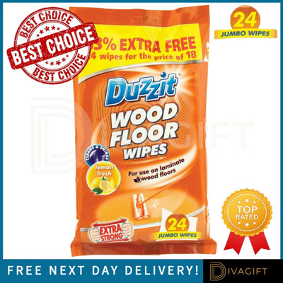 SuperGift.com Duzzit Wood Floor Wipes 24 Pack from B&Q