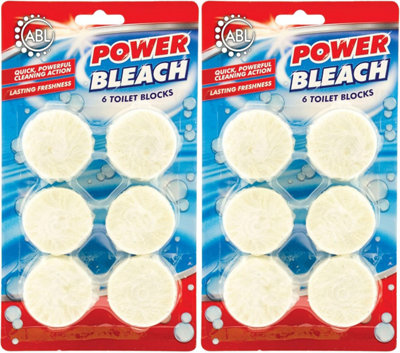 B&Q -  2 X Duzzit Power Bleach Toilet Tablets 6 Pack