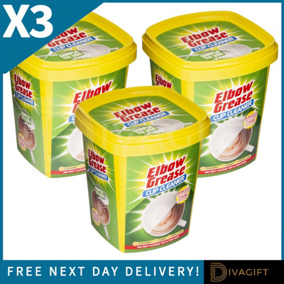 SuperGift.com 3 X Elbow Grease Cup Cleaner Powder For Removing TeaCoffee & Beverage Stains From CupsMugs & Flasks 350G from B&Q