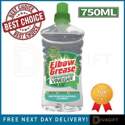 SuperGift.com Elbow Grease Vinegar Liquid Multi-Purpose Household Cleaning Solution For LimescaleGreaseKitchens & Bathrooms 750G from B&Q