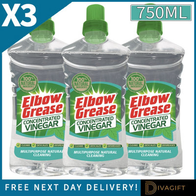SuperGift.com 3 X Elbow Grease Vinegar Liquid Multi-Purpose Household Cleaning Solution For LimescaleGreaseKitchens & Bathrooms 750G from B&Q