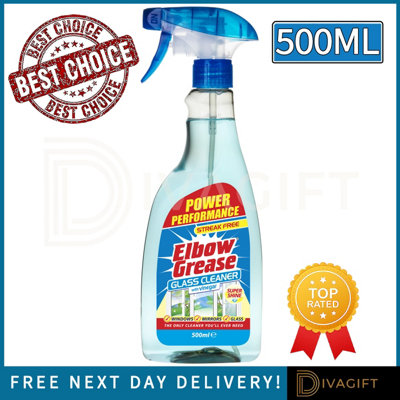 SuperGift.com 6 X Elbow Grease Glass Cleaner Liquid Spray 500Ml from B&Q
