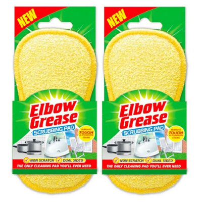SuperGift.com 2 X Elbow Grease Heavy Duty Scrubbing Cleaning Pads For KitchenBathroomPotsPans & Household Surface Cleaning from B&Q