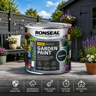 SuperGift.com Ronseal Garden Paint Blackbird 250Ml from B&Q
