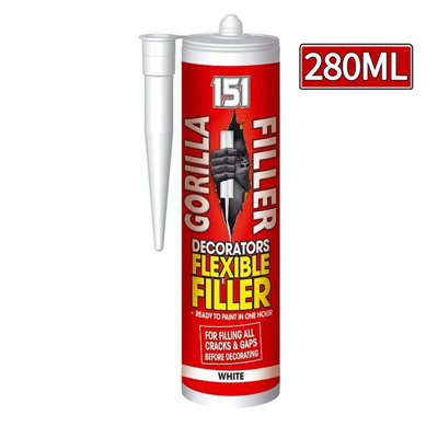 SuperGift.com 2 X Gorilla Flexible Decorators Filler White Spray 280Ml Gf4 from B&Q