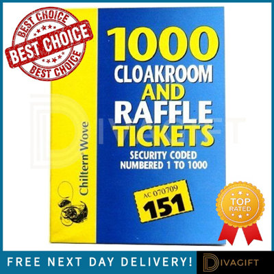 SuperGift.com 5 X Chiltern Wove 1000 Cloakroom & Raffle Tickets from B&Q