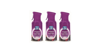SuperGift.com 3 X Pan Aroma Mixed Berries Air Freshener Spray 250Ml Fruity Room Freshener For HomeOffice & Everyday Odour Control from B&Q