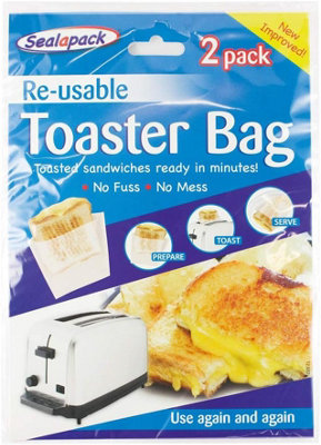 SuperGift.com 3 X Sealapack Re-Usable Toaster Bags Non-Stick Toasting Bags For SandwichesSnacksPastries & Mess-Free Toaster Cooking from B&Q
