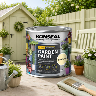 SuperGift.com Ronseal Garden Paint Elderflower 250Ml from B&Q